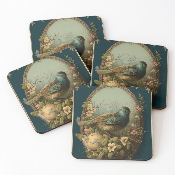 Item preview, Christos Anesti – Vintage Bird Nest Easter Greeting designed and sold by EmeraldeaArt.