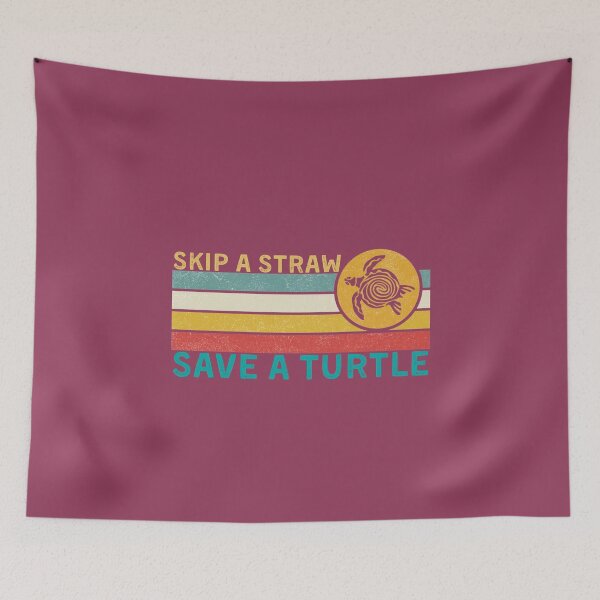 Item preview, Skip a Straw, Save a Turtle designed and sold by LuveraxArt.