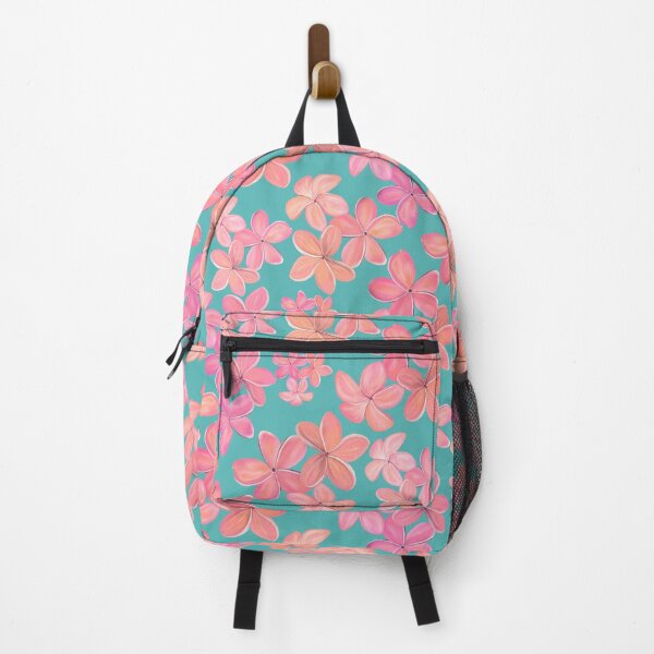 Item preview, Pink and Coral Plumeria on Aqua designed and sold by PD-Coastal.
