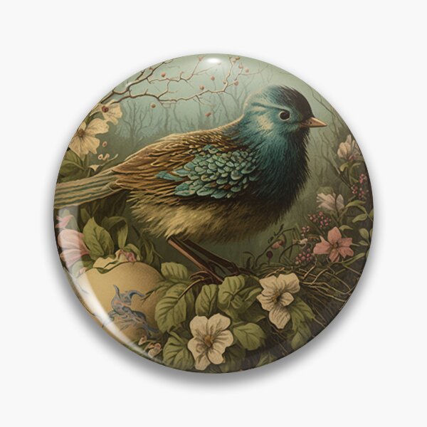 Item preview, Χριστός Ανέστη – Vintage Bird Nest Easter Greeting designed and sold by EmeraldeaArt.