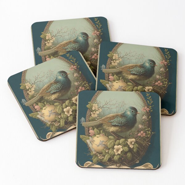 Item preview, Χριστός Ανέστη – Vintage Bird Nest Easter Greeting designed and sold by EmeraldeaArt.