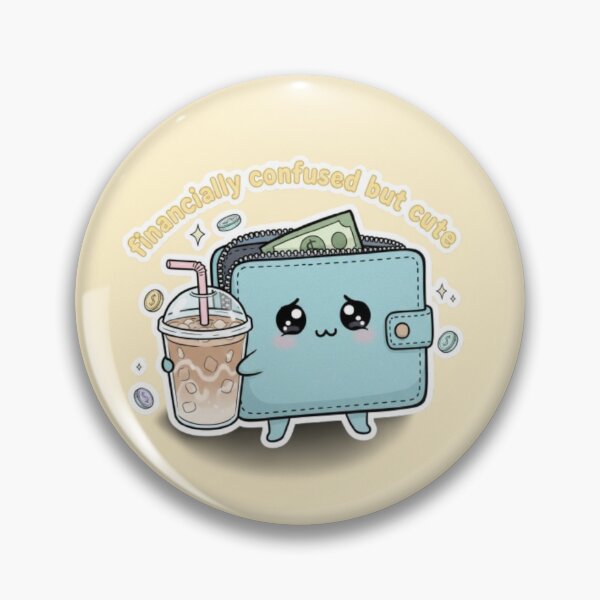 Item preview, Financially Confused But Cute Kawaii Design designed and sold by DesignNovaCo.