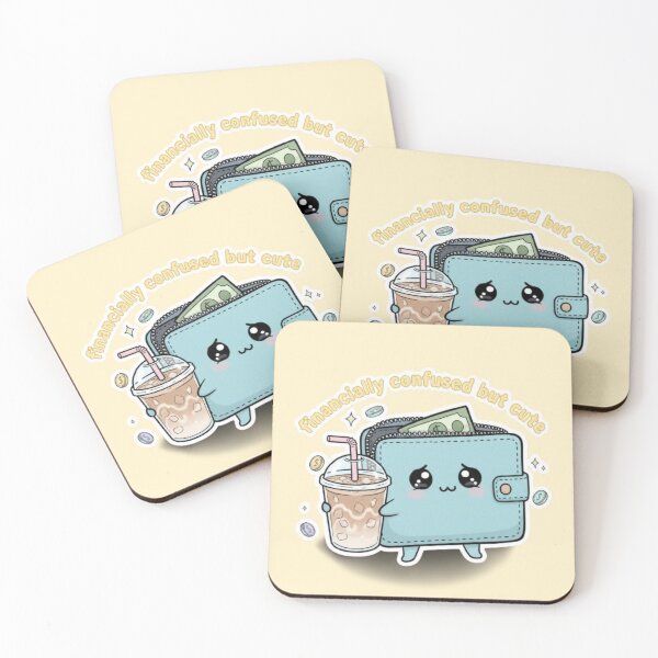 Item preview, Financially Confused But Cute Kawaii Design designed and sold by DesignNovaCo.