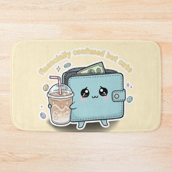 Item preview, Financially Confused But Cute Kawaii Design designed and sold by DesignNovaCo.