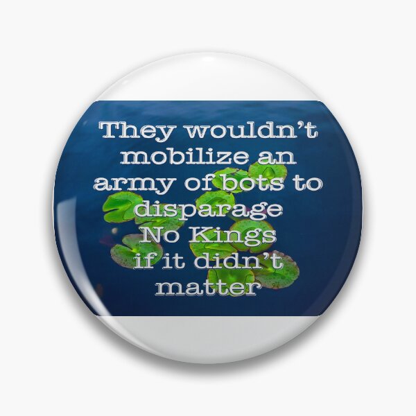 Item preview, No Kings Resistance Quote – Lily Pad Protest Art designed and sold by aadventures.