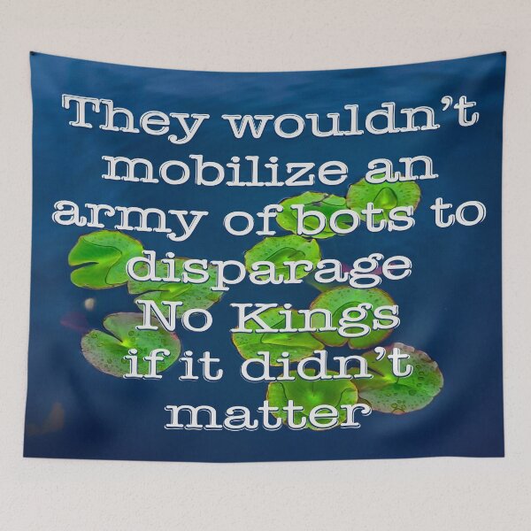 Item preview, No Kings Resistance Quote – Lily Pad Protest Art designed and sold by aadventures.