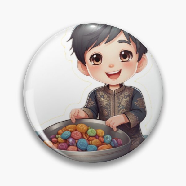 Item preview, Cute Chibi Boy with Glowing Ramadan Lantern Sticker designed and sold by Sidra digital art 8277237.
