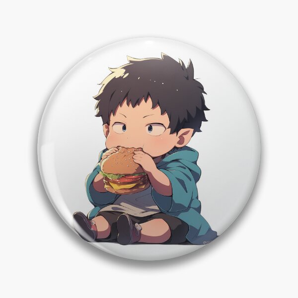 Item preview, Renzo Shima Blue Exorcist Chibi Burger Chill designed and sold by earlobejerk.