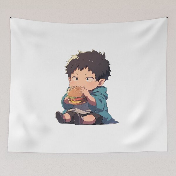 Item preview, Renzo Shima Blue Exorcist Chibi Burger Chill designed and sold by earlobejerk.