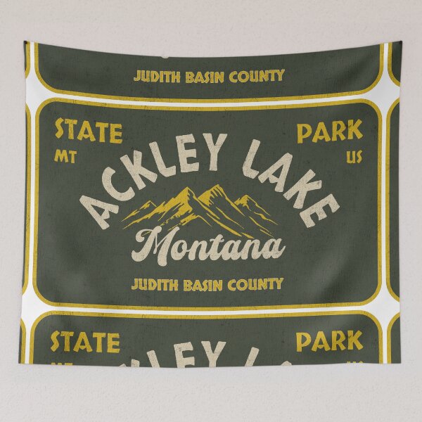 Item preview, Ackley Lake State Park, Judith Basin County, Montana, badge design designed and sold by Wanderful-roads.