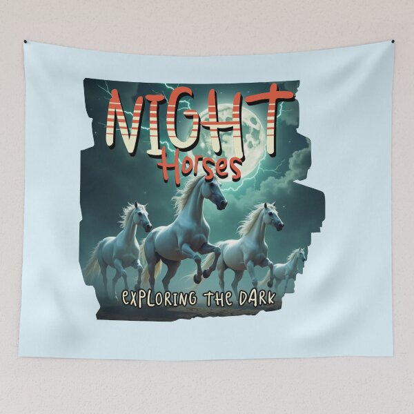Item preview, Night Horses: Midnight Run - Celestial Gallop: Exploring the Dark designed and sold by PriyaMagic.