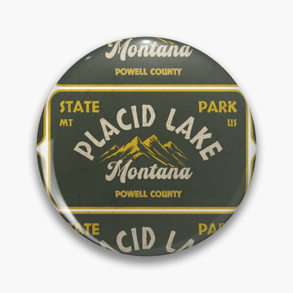 Item preview, Placid Lake State Park, Powell County, Montana, badge design designed and sold by Wanderful-roads.