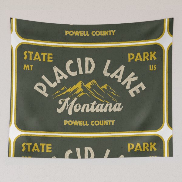 Item preview, Placid Lake State Park, Powell County, Montana, badge design designed and sold by Wanderful-roads.