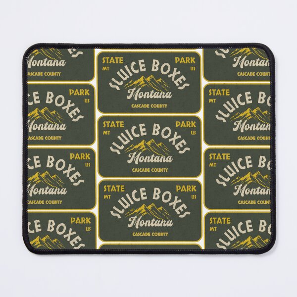 Item preview, Sluice Boxes State Park, Cascade County, Montana, badge design designed and sold by Wanderful-roads.