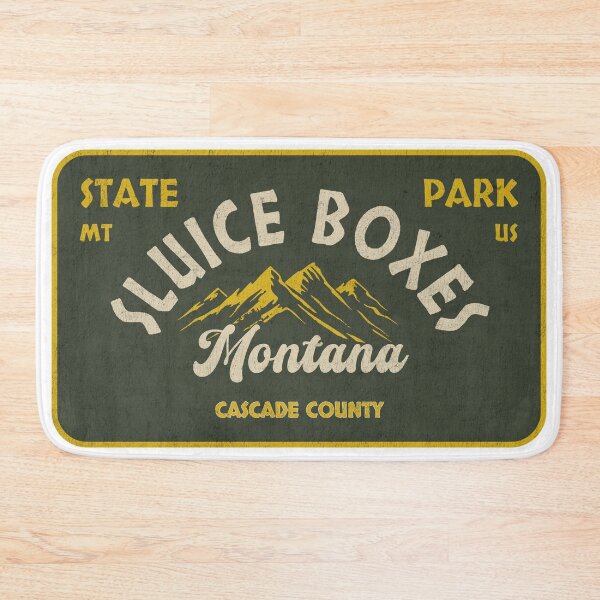 Item preview, Sluice Boxes State Park, Cascade County, Montana, badge design designed and sold by Wanderful-roads.