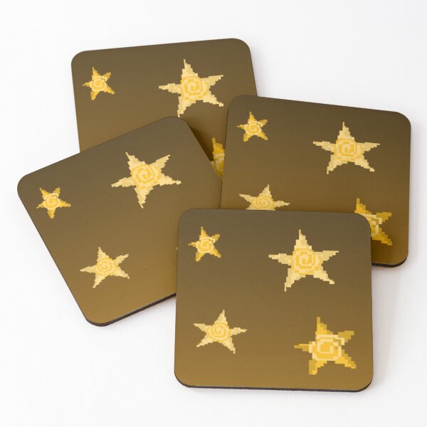 Item preview, Yellow background print with stars. Pixel art. designed and sold by YaroshMaria.
