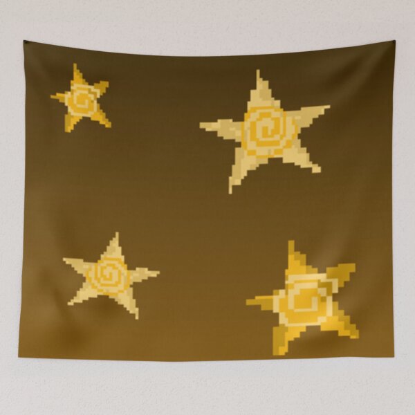 Item preview, Yellow background print with stars. Pixel art. designed and sold by YaroshMaria.