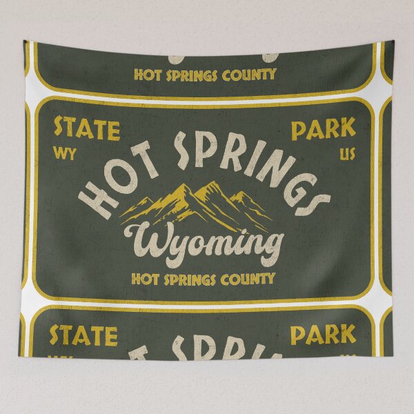 Item preview, Hot Springs State Park, Hot Springs County, Wyoming, badge design designed and sold by Wanderful-roads.
