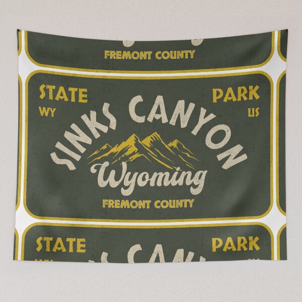 Item preview, Sinks Canyon State Park, Fremont County, Wyoming, badge design designed and sold by Wanderful-roads.