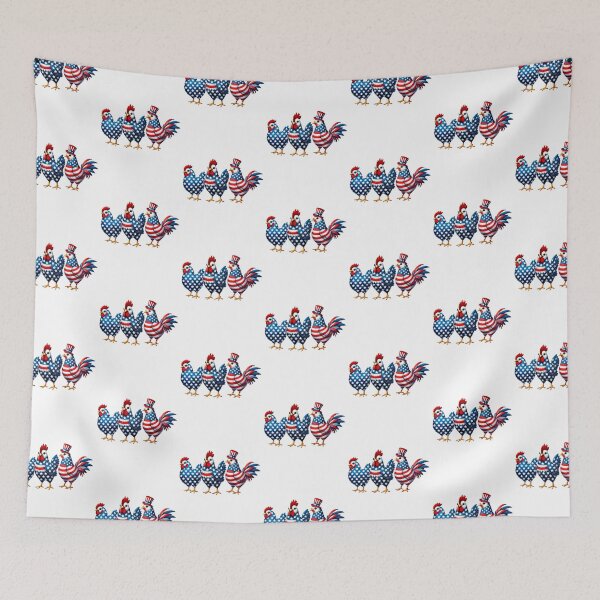 Item preview, Patriotic Chickens – American Flag Chicken Design designed and sold by PaulaDesignCo.