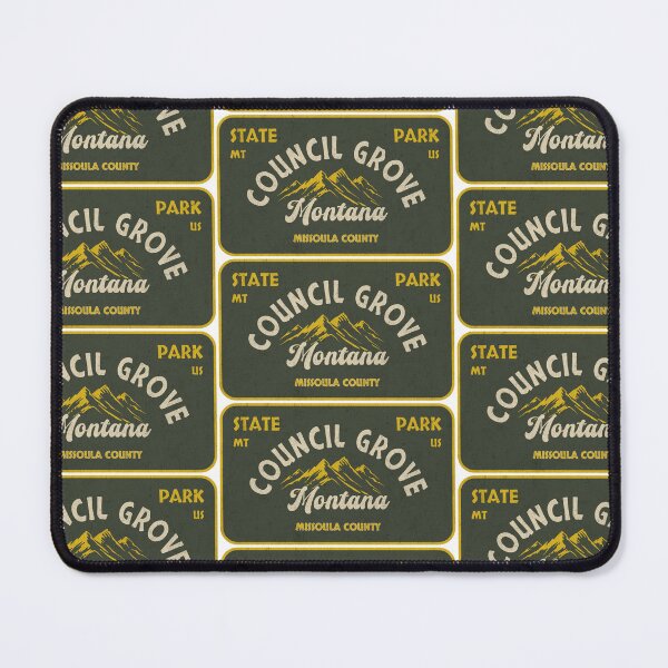 Item preview, Council Grove State Park, Missoula County, Montana, badge design designed and sold by Wanderful-roads.