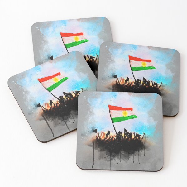 Item preview, Kurdistan Flag - Cultural Pride Illustration Art Print designed and sold by NadalArtStudio.
