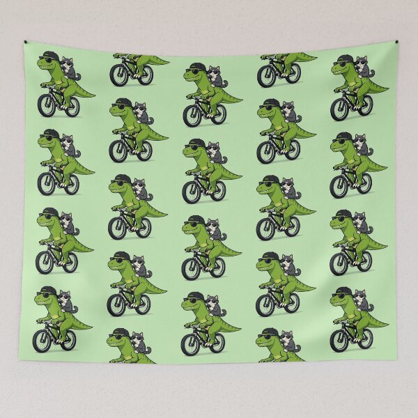 Item preview, "Cool Dinosaur and Cat Ride" designed and sold by Dogandesighn.