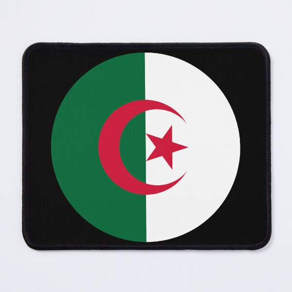 Item preview, Algeria Round Flag Algerian Patriotic Heritage designed and sold by NTGUILTY.