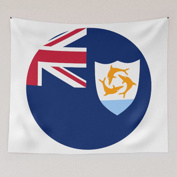 Item preview, Anguilla Round Flag Anguillian Patriotic Heritage designed and sold by NTGUILTY.