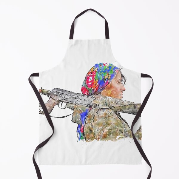Item preview, Kurdish Female Fighter - Brave Woman Warrior Art Print designed and sold by NadalArtStudio.