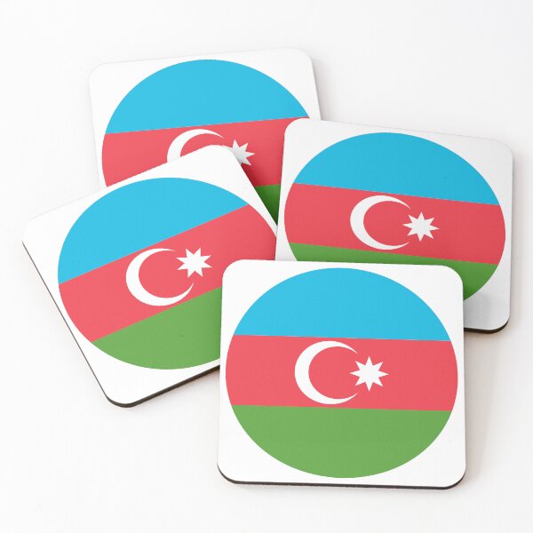 Item preview, Azerbaijan Round Flag Azerbaijani Patriotic Heritage designed and sold by NTGUILTY.