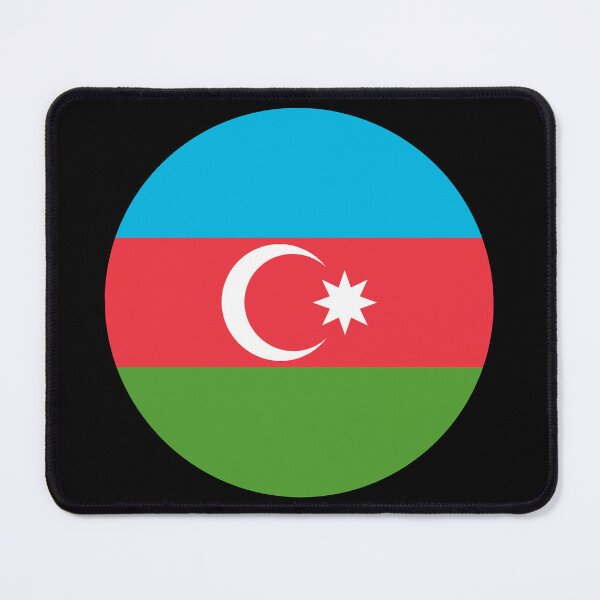 Item preview, Azerbaijan Round Flag Azerbaijani Patriotic Heritage designed and sold by NTGUILTY.