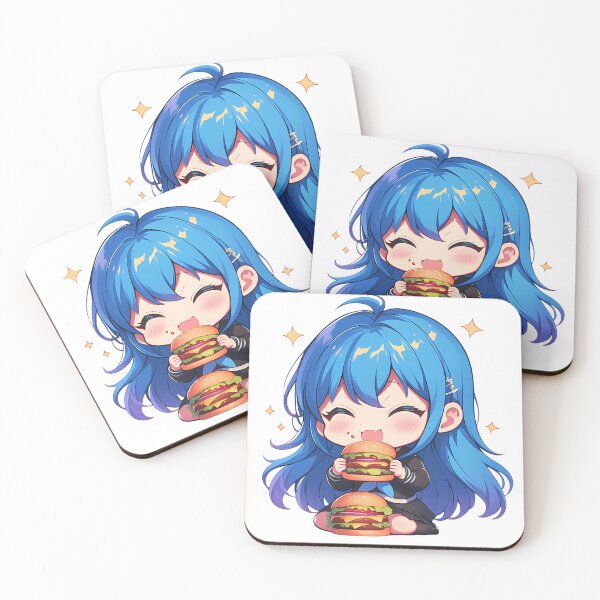Item preview, Sayaka Maizono Danganronpa Chibi Kawaii Burger Smile designed and sold by earlobejerk.