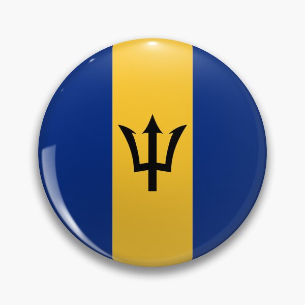 Item preview, Barbados Round Flag Barbadian Patriotic Heritage designed and sold by NTGUILTY.