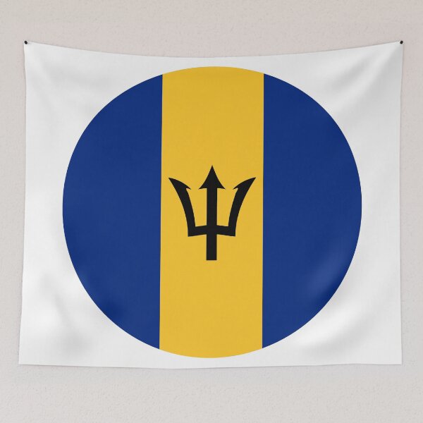 Item preview, Barbados Round Flag Barbadian Patriotic Heritage designed and sold by NTGUILTY.
