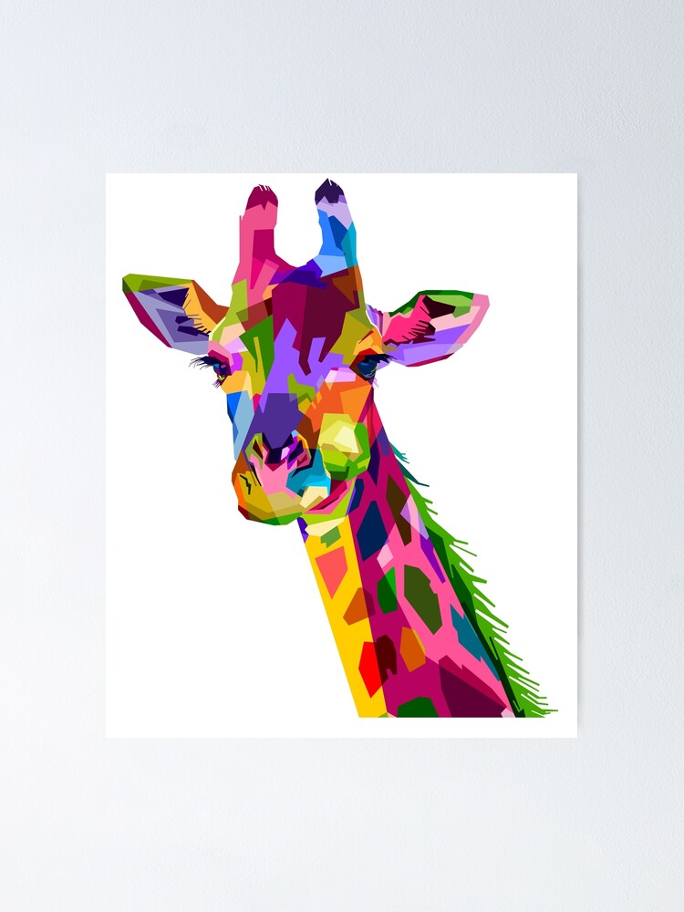 Poster Girafe Coloree Par Gondesdesign Redbubble Poster Girafe Coloree Par Gondesdesign Redbubble