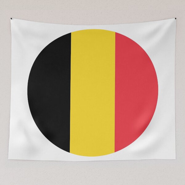 Item preview, Belgium Round Flag Belgian Patriotic Heritage designed and sold by NTGUILTY.