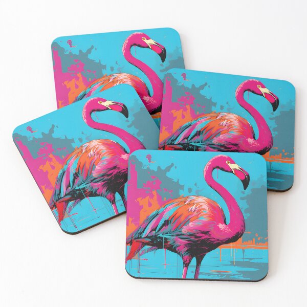 Item preview, Pop Art Flamingo – Colorful Tropical Art designed and sold by ArtFireGallery.