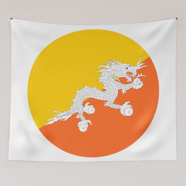 Item preview, Bhutan Round Flag Bhutanese Patriotic Heritage designed and sold by NTGUILTY.