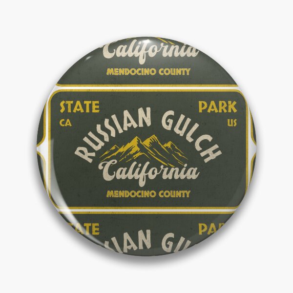 Item preview, Russian Gulch State Park, Mendocino County, California, badge design designed and sold by Wanderful-roads.