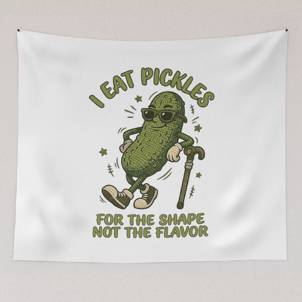 Item preview, I Eat Pickles For The Shape Not The Flavor Design, Funny Pickle Lover Gift, Weird Food Humor Graphic Tee designed and sold by AsturShop.