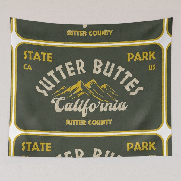 Item preview, Sutter Buttes State Park, Sutter County, California, badge design designed and sold by Wanderful-roads.