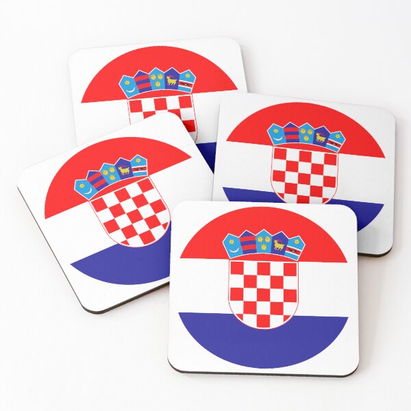 Item preview, Croatia Round Flag Croatian Patriotic Heritage designed and sold by NTGUILTY.