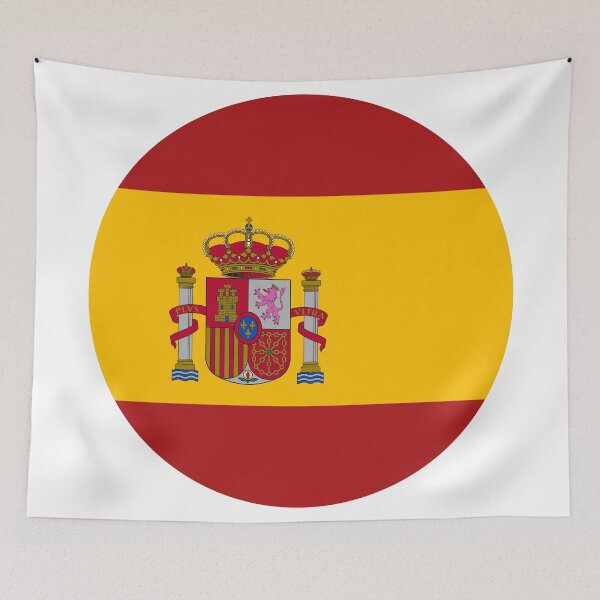 Item preview, Spain Round Flag Spanish Patriotic Heritage designed and sold by NTGUILTY.