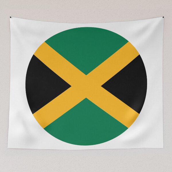 Item preview, Jamaica Round Flag Jamaican Patriotic Heritage designed and sold by NTGUILTY.