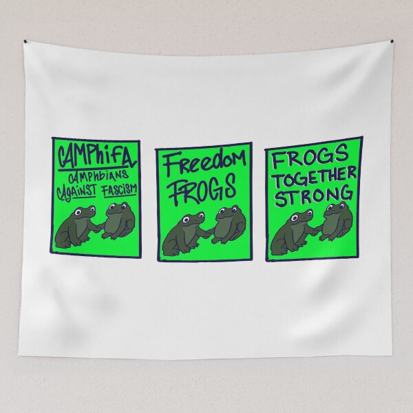 Item preview, AMPHIFA Frog Protest Sticker Set – Frogs Together Strong designed and sold by aadventures.