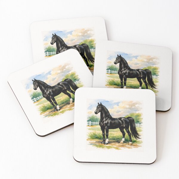 Item preview, Majestic American Saddlebreds in Snowy Harmony #1 designed and sold by Helios Be. Lavsh.