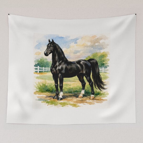 Item preview, Majestic American Saddlebreds in Snowy Harmony #1 designed and sold by Helios Be. Lavsh.