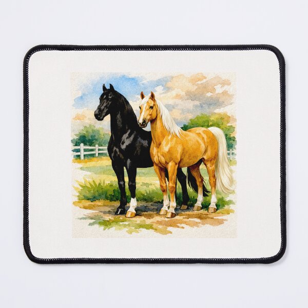 Item preview, Majestic American Saddlebreds in Snowy Harmony #2 designed and sold by Helios Be. Lavsh.