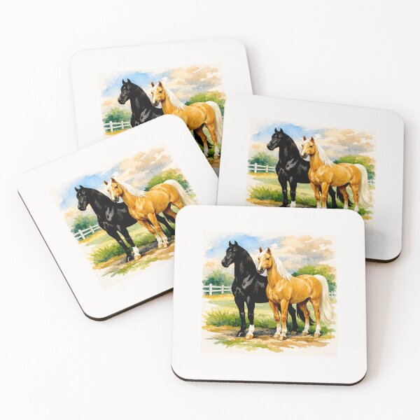 Item preview, Majestic American Saddlebreds in Snowy Harmony #2 designed and sold by Helios Be. Lavsh.